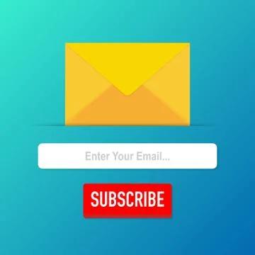 Vector template email subscribe. Submit form for website email letter banner. Stock Illustration