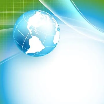 Vector template with globe. eps10 Stock Illustration