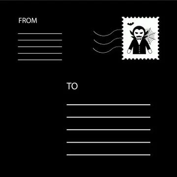 Vector template halloween letter Stock Illustration