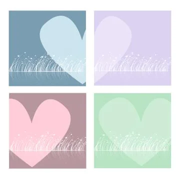 Vector template hearts in various color Stock Illustration