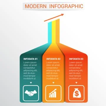 Vector template Infographic for 3 options Stock Illustration