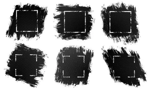 Vector template with ink texture Stock Illustration