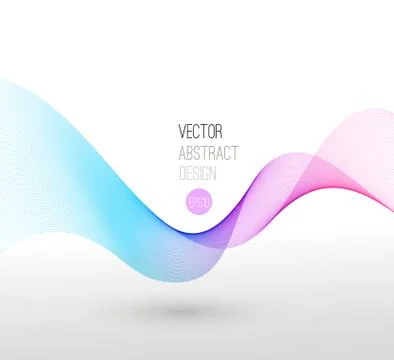 Vector template leaflet design with color lines Stock Illustration