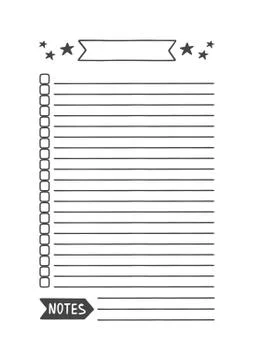 Vector Template List for Agenda, Planner and Other Stationery Illustrazione stock