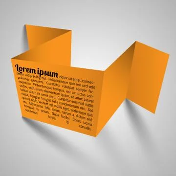 Vector template orange paper Illustrazione stock