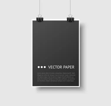 Vector template of a paper sheet for poster and picture Stock Illustration