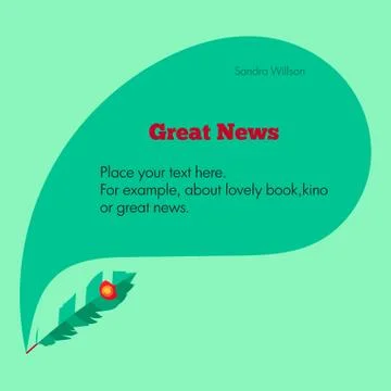 Vector template with pen and place for your headline and text, modern banner Stock Illustration