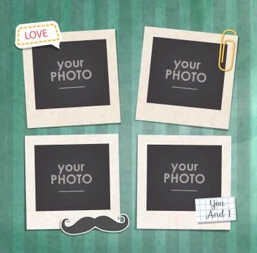 Vector template photo frame Stock Illustration