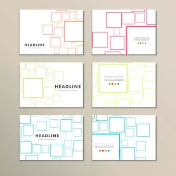 Vector template presentation square background Stock Illustration