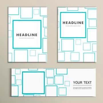 Vector template presentation square background Stock Illustration