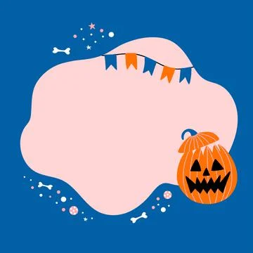 Vector template with pumpkin Stock Illustration
