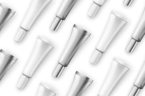 Vector template - realistic cosmetics creme tubes on table, mockup Stock Illustration