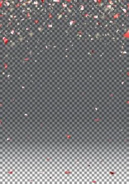 Vector template of red confetti Stock Illustration