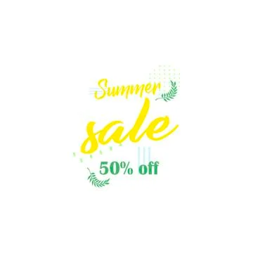 Vector template summer discounts and sales. Stock Illustration
