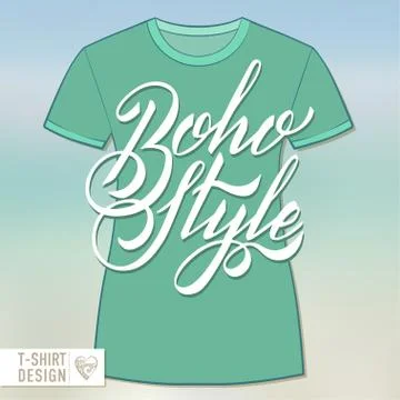 Vector Template T-SHIRT Boho Style Stock Illustration