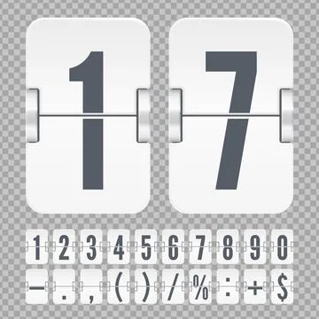 Vector template for time counter or web page timer. White flip numbers and イラスト素材