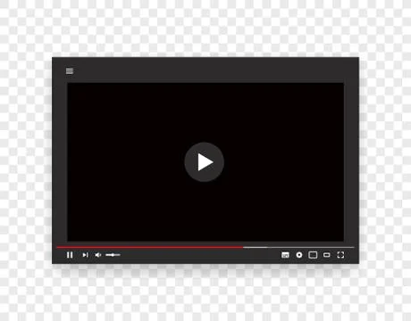 Vector template of web video player. Internet stream mockup Stock-Illustration