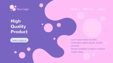 Vector template of website design. The modern concept of web page design for Stock Illustration