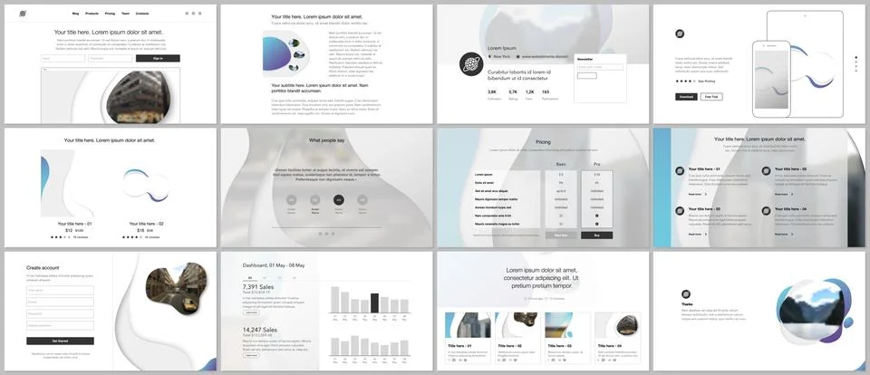 Vector template for website design, presentations, portfolio. Templates for Stock Illustration