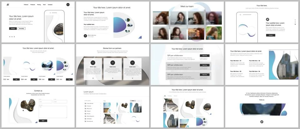 Vector template for website design, presentations, portfolio. Templates for Stock Illustration