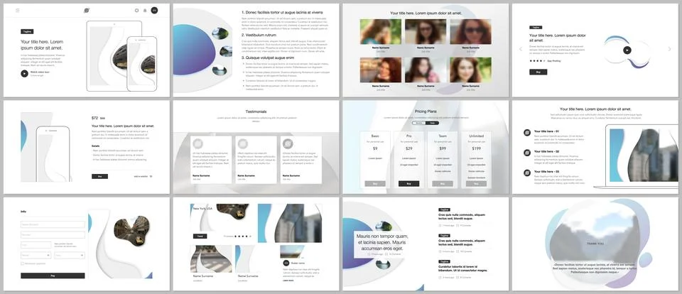 Vector template for website design, presentations, portfolio. Templates for Stock Illustration