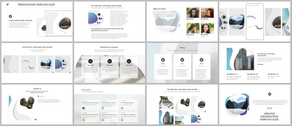 Vector template for website design, presentations, portfolio. Templates for Stock Illustration