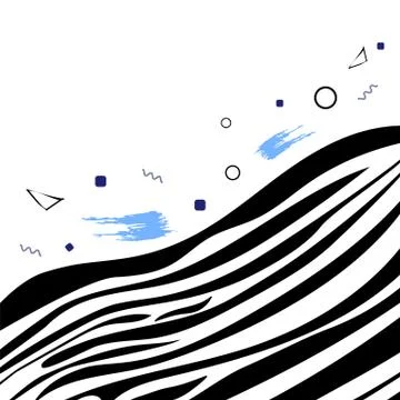 Vector template with Zebra  stripes pattern. Background with decoration and e Stock Illustration