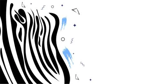 Vector template with Zebra  stripes pattern. Background with decoration and e Illustrazione stock