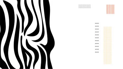 Vector template with Zebra  stripes pattern. Background with decoration and e Illustrazione stock