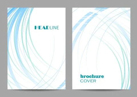 Vector templates for brochure cover in A4 size. Stock Illustration