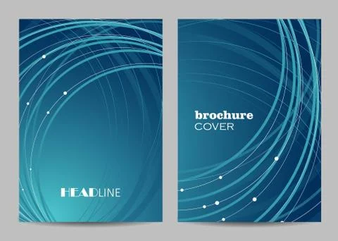 Vector templates for brochure cover in A4 size. Stock Illustration