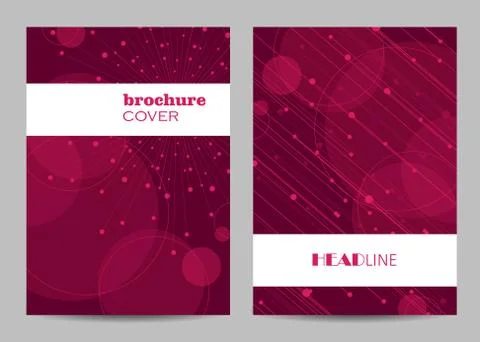 Vector templates for brochure cover in A4 size. Stock Illustration