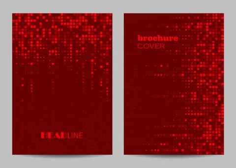 Vector templates for brochure cover in A4 size. Stock Illustration