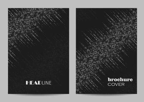 Vector templates for brochure cover in A4 size. Stock Illustration