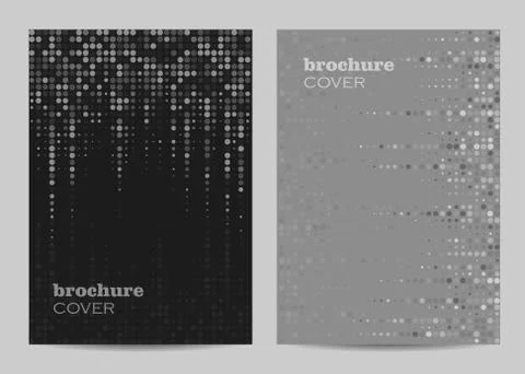 Vector templates for brochure cover in A4 size. Stock Illustration