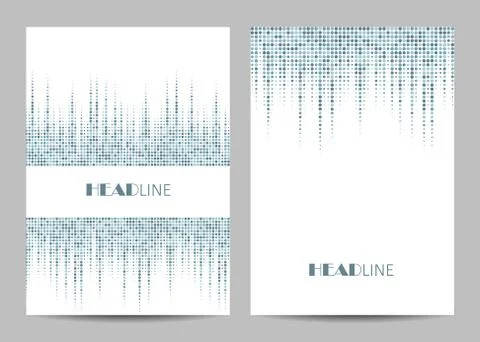 Vector templates for brochure cover in A4 size. Illustrazione stock