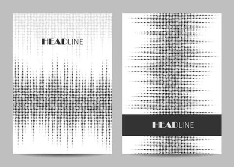 Vector templates for brochure cover in A4 size. Stock Illustration