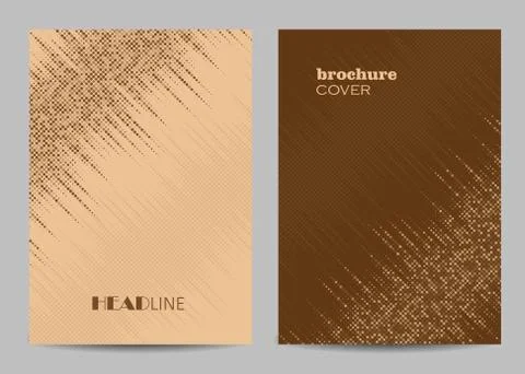 Vector templates for brochure cover in A4 size. Stock Illustration