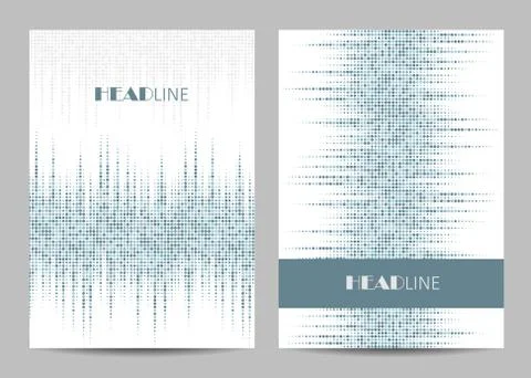 Vector templates for brochure cover in A4 size. Stock Illustration