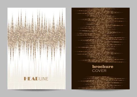 Vector templates for brochure cover in A4 size. Stock Illustration
