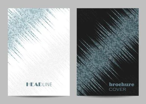 Vector templates for brochure cover in A4 size. Stock Illustration