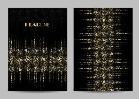 Vector templates for brochure cover in A4 size. Stock Illustration