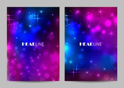 Vector templates for brochure cover in A4 size. Stock Illustration