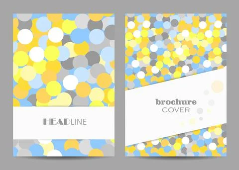 Vector templates for brochure cover in A4 size. Stock Illustration