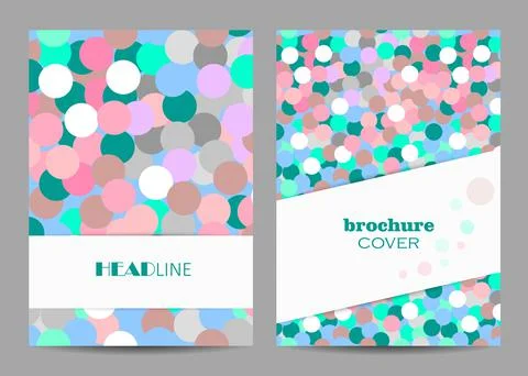 Vector templates for brochure cover in A4 size. Stock Illustration