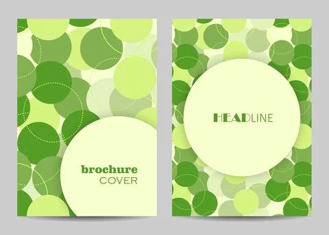 Vector templates for brochure cover in A4 size. Stock Illustration