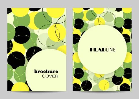 Vector templates for brochure cover in A4 size. Stock Illustration