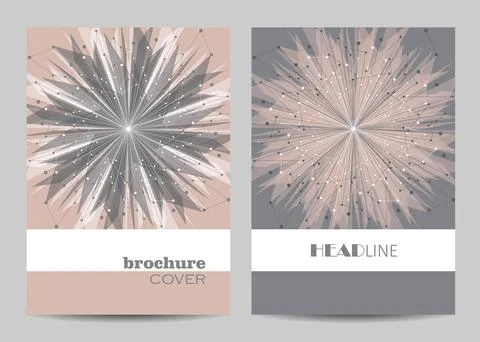 Vector templates for brochure cover in A4 size. Stock Illustration