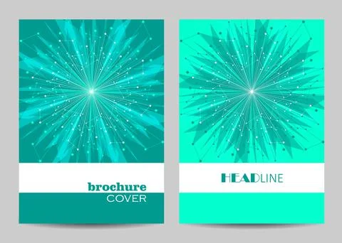 Vector templates for brochure cover in A4 size. Stock Illustration