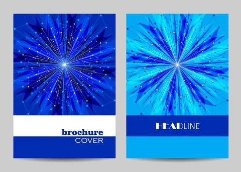 Vector templates for brochure cover in A4 size. Stock Illustration